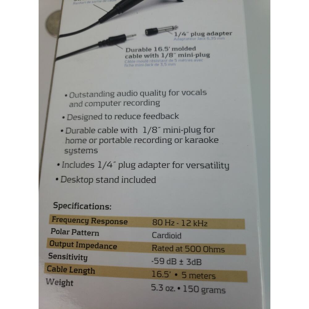NIB New Samson R10S Dynamic Cable Consumer Microphone Karaoke Multimedia - Picture 3 of 5